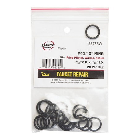 Danco Danco 9/16 in. D X 1/2 in. D Rubber O-Ring 20 pk 35755W